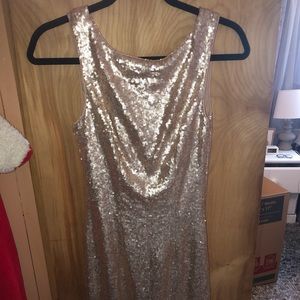 Lulus gold/ white sequence dress